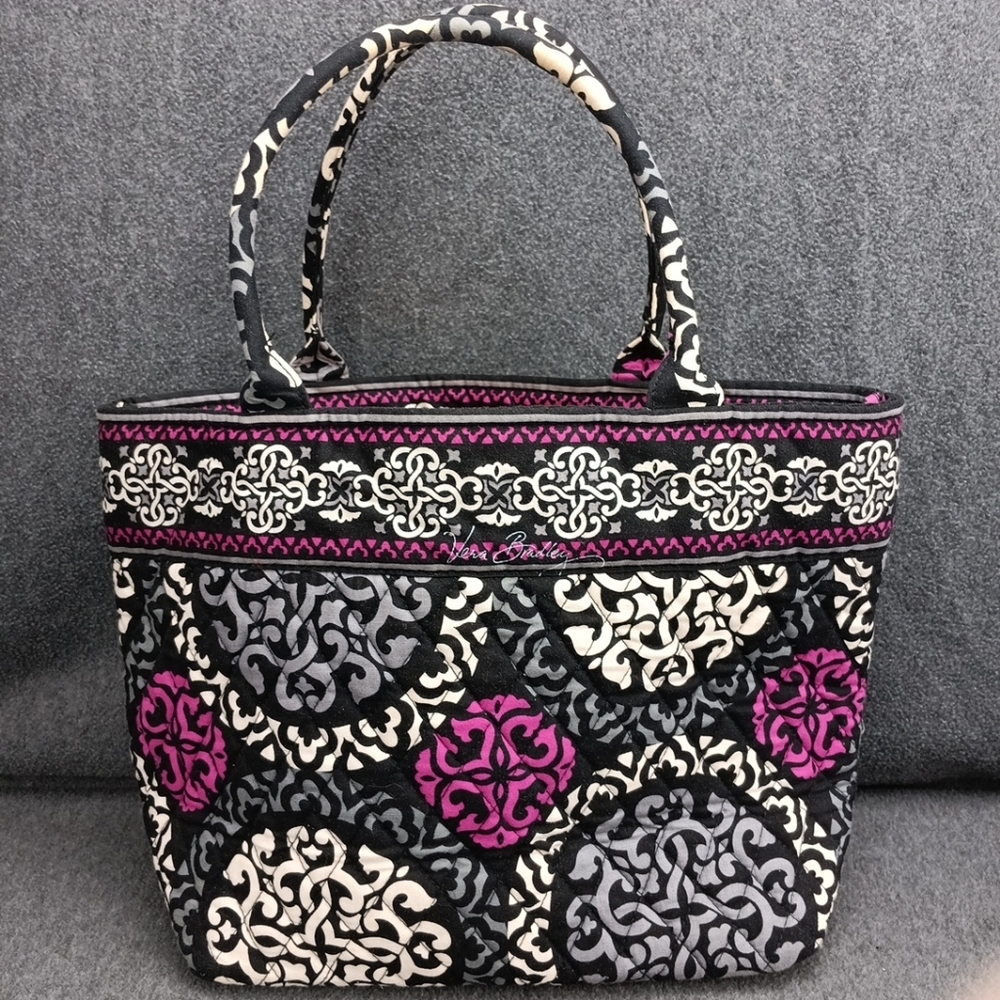 Vera Bradley “Canterberry Magenta” Small Open Top Tote Bag - Retired - EUC - Picture 4 of 7